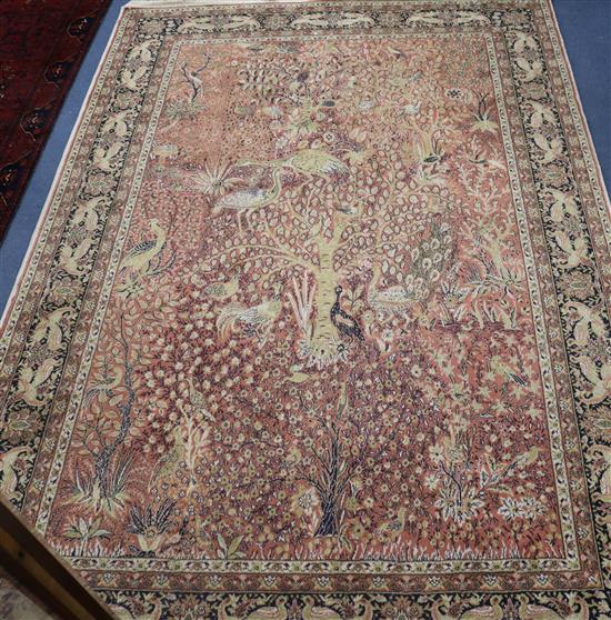 A Turkish terracotta ground tree of life carpet 300 x 200cm